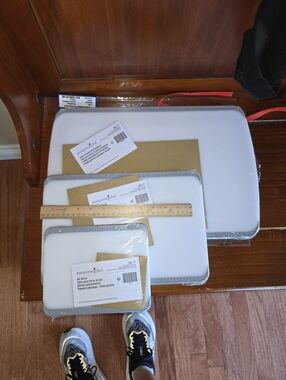 Pampered Chef Set of 2 White Cutting/Serving Boards. Large and Small Available